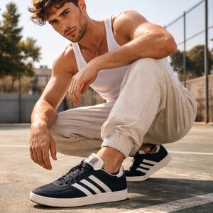 Adidas Gazelle Black White Mens Size 12 New Classic Trainer